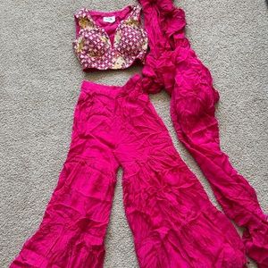 Pink Indowestern Choli and Pants